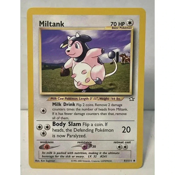 Miltank 41/111 Neo Genesis Uncommon Vintage WOTC 2000 Pokemon Card NM - Picture 1 of 12